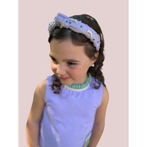 NEW HELLO EDIE mardi gras marching boot thin knot headband in purple
